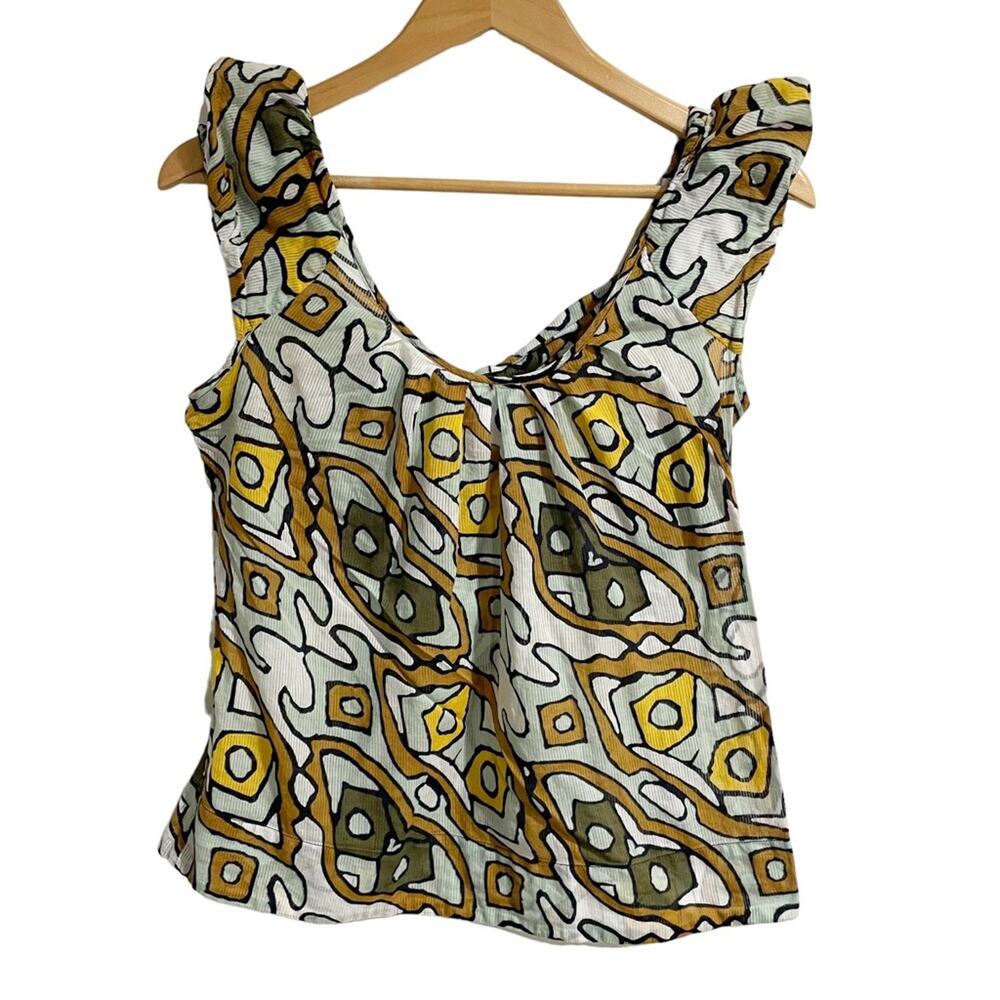 Diane con Ferstenberg Women Small‎ Cut Out Geometric Blouse
